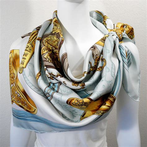 hermes scarf blue|hermes pashmina scarf.